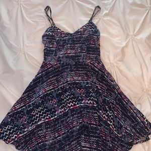 Navy Blue Patterned Aeropostale Dress Size XS